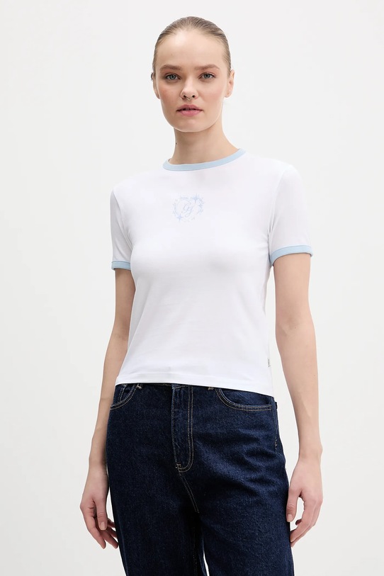 Guess Jeans tricou print alb W6RI16.J1314