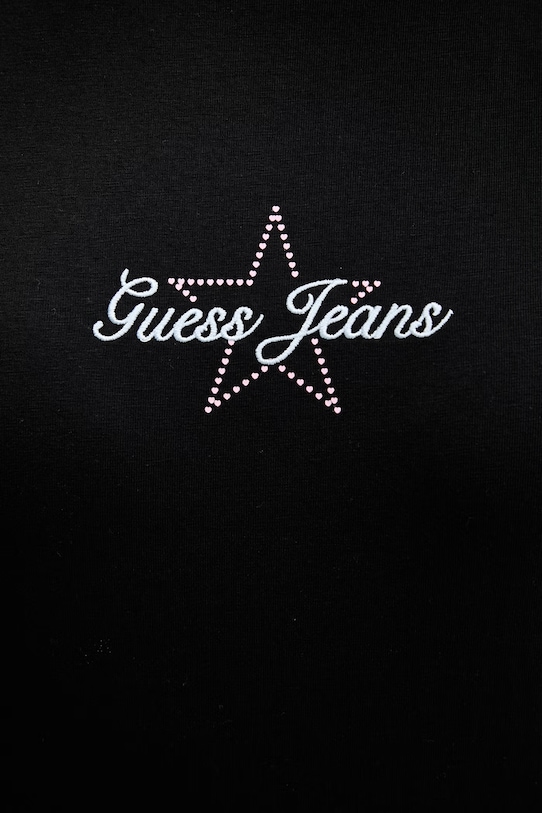 Μπλουζάκι Guess Jeans W6RI18.J1314 μαύρο
