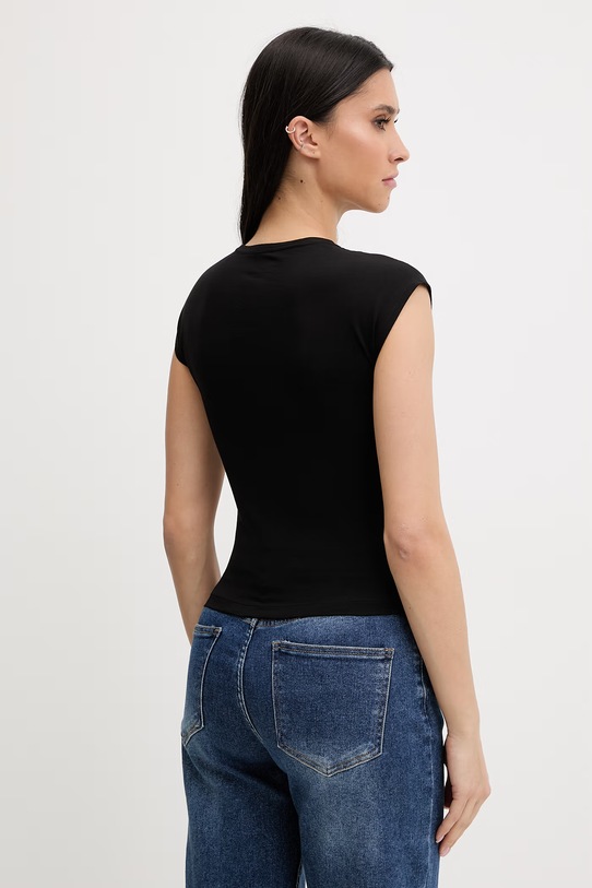 Ρούχα Μπλουζάκι Guess Jeans W6RI21.J1314 μαύρο