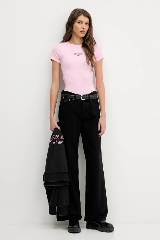 Guess Jeans t-shirt W6RP21.KA0H1 różowy SS26