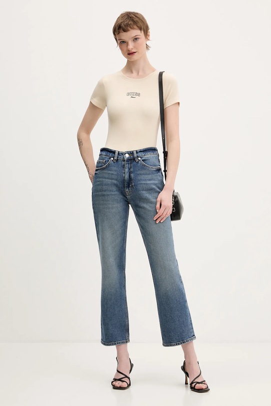 Guess Jeans t-shirt W6RP21.KA0H1 beżowy SS26