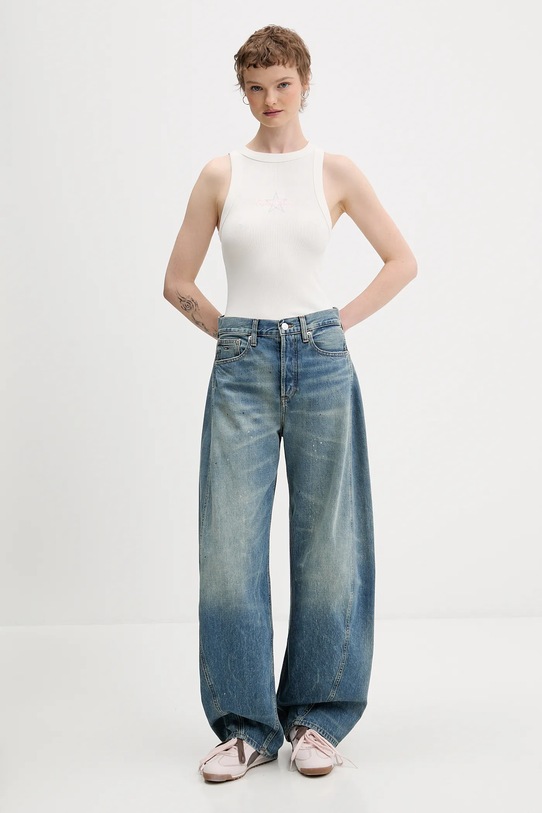 Guess Jeans top W6RP23.KA0H1 beżowy SS26