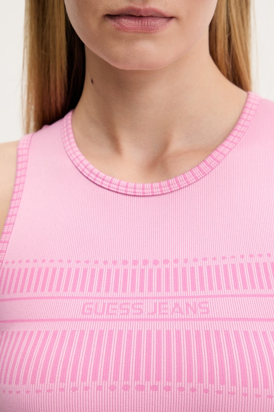 Guess Jeans pleteni top za žene W6RP35.KD152 roza