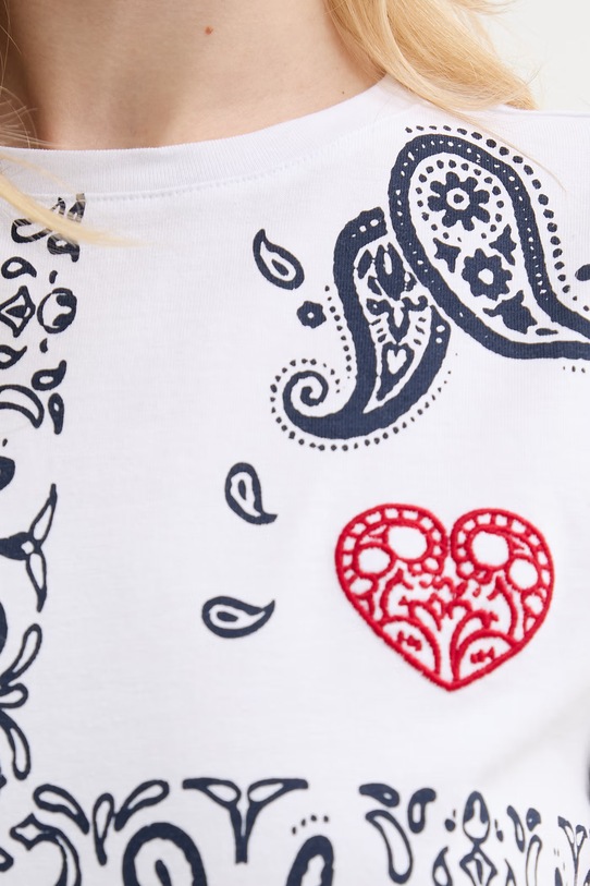 Bombažna kratka majica IBlues PAGINA 2617971051200 bela