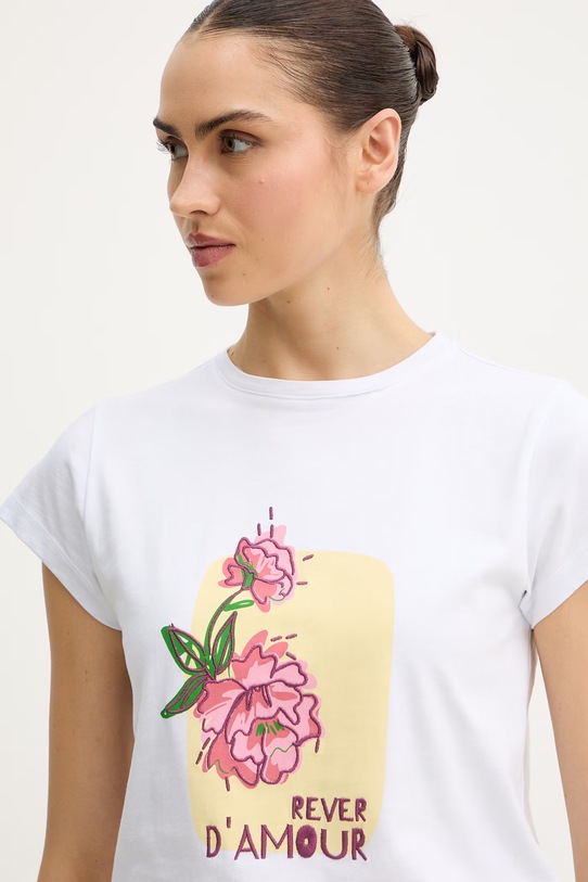 IBlues t-shirt bawełniany PAGINA biały 2617971051200