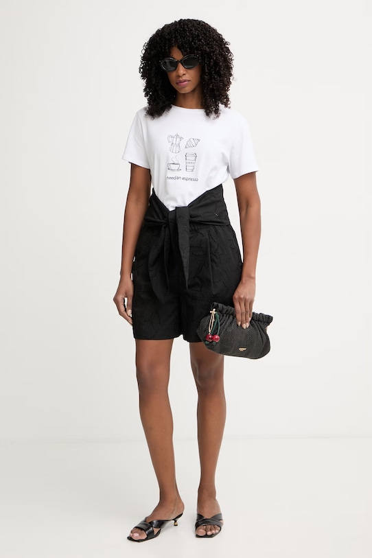 Marella футболка жіноча бавовняна з еластаном Emme by Marella 2615971072200 білий SS26