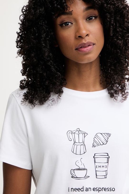 Marella футболка жіноча бавовняна з еластаном Emme by Marella білий 2615971072200