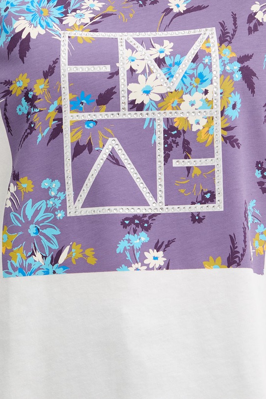 Marella t-shirt damski bawełniany Emme by Marella 2615971092200 beżowy