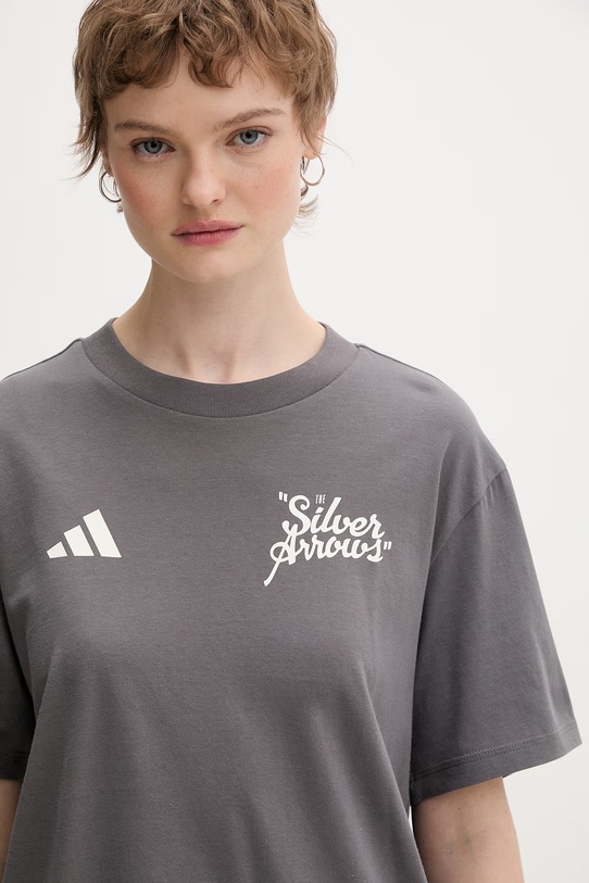 adidas tričko dámske bavlnené x Mercedes sivá KR3565