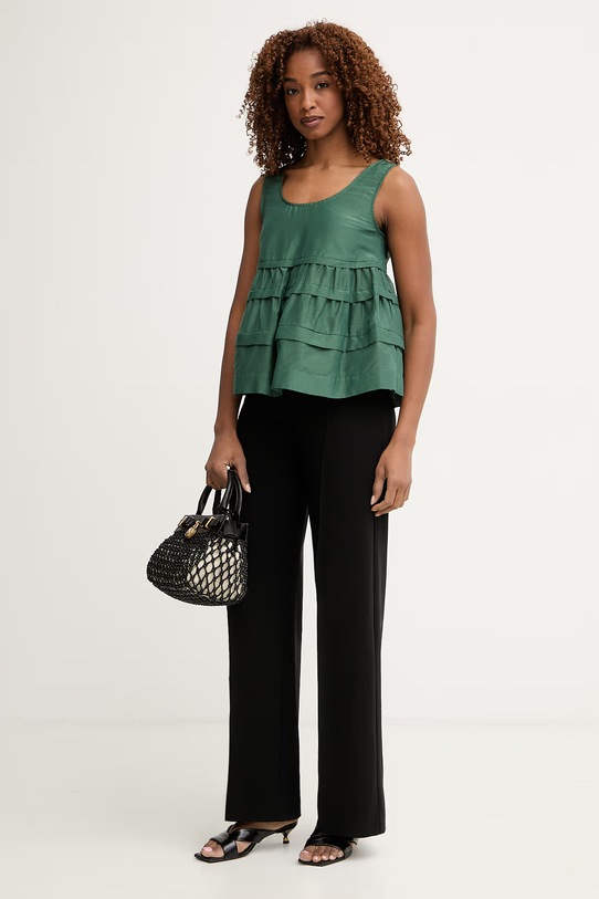 iBlues блузка жіноча з додаванням шовку OPZIONE 2617161062200 зелений SS26