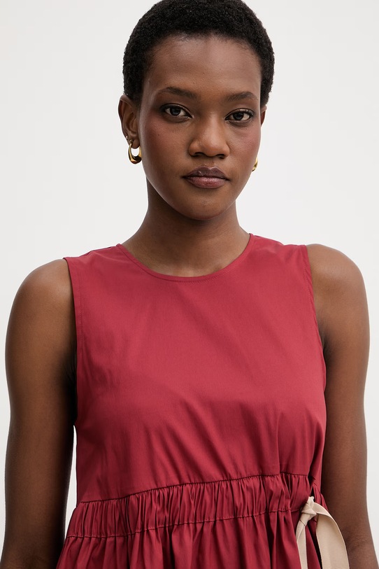 iBlues блузка на бретелях жіноча з бавовною ASSENZI бордо 2617161122200