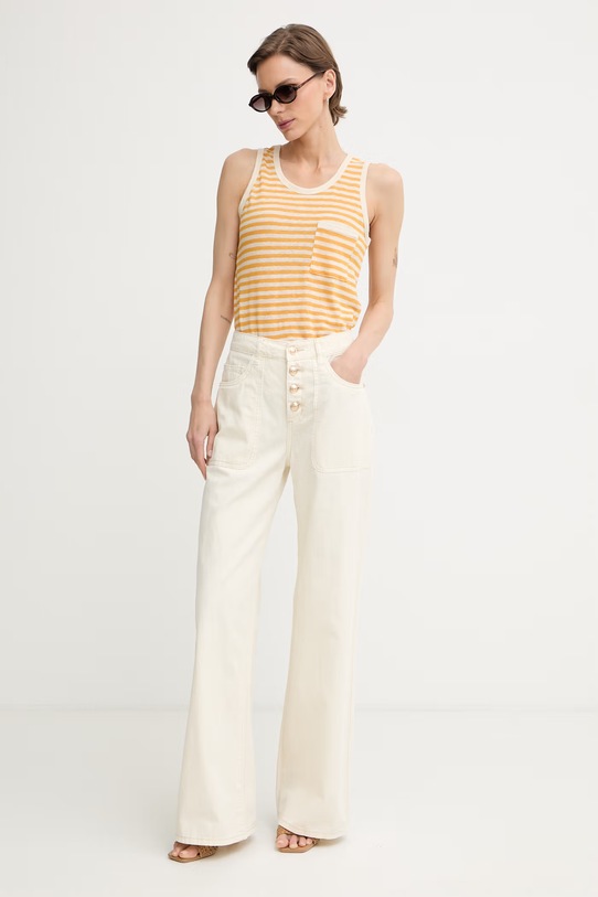 iBlues женский топ из льна VICARIO 2617941032200 оранжевый SS26