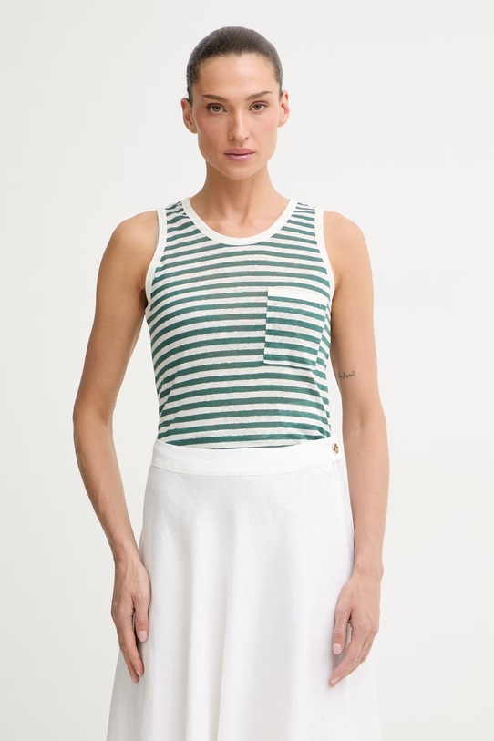 iBlues топ жіночий лляний VICARIO зелений 2617941032200