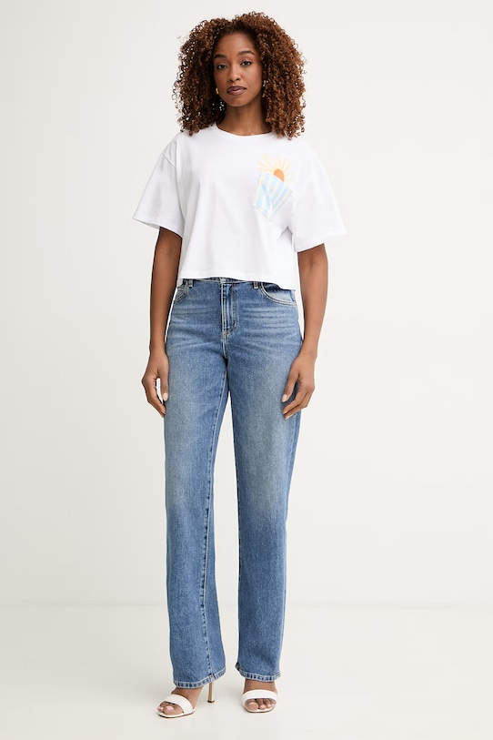 iBlues dámske bavlnené tričko ELODIA 2617971062200 biela SS26