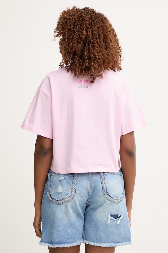 Oblečenie iBlues dámske bavlnené tričko ELODIA 2617971062200 ružová