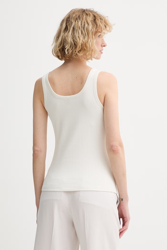 Oblečenie Calvin Klein top dámsky bavlnený s elastanom LV044F210G béžová