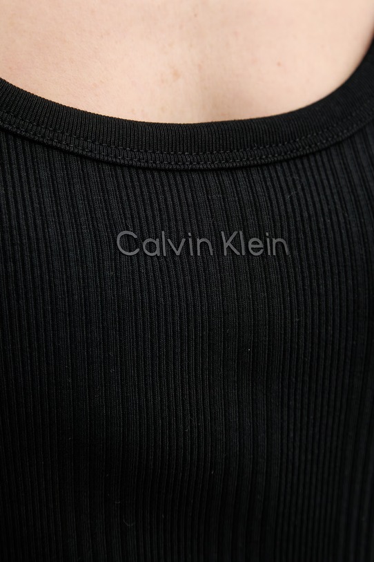 Calvin Klein top dámsky bavlnený s elastanom LV044F210G čierna