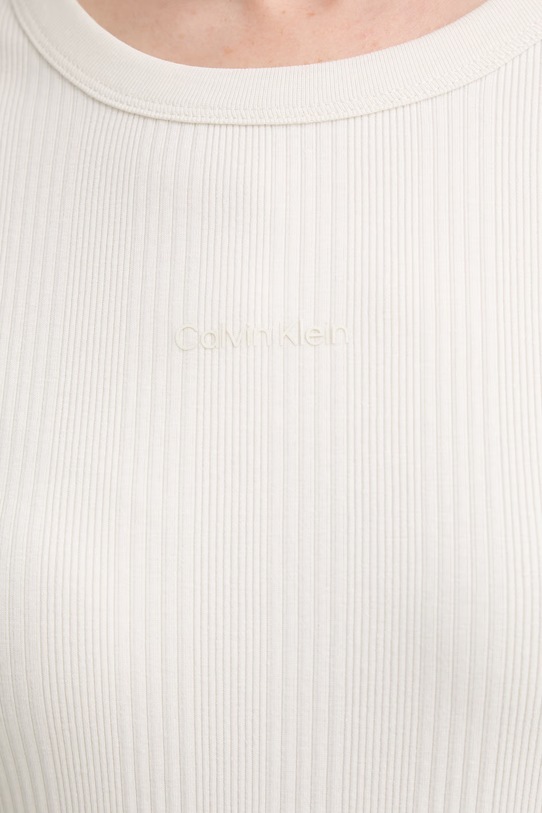 Calvin Klein basic tričko dámske bavlnené s elastanom LV044F211G béžová