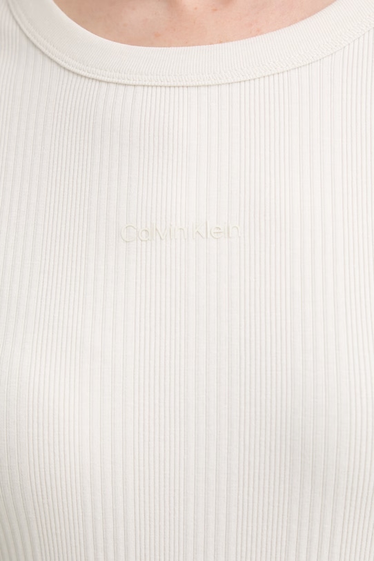 Calvin Klein basic tričko dámske bavlnené s elastanom LV044F211G béžová