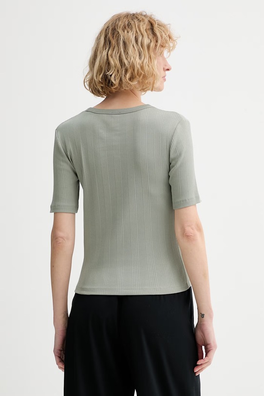 Oblečenie Calvin Klein basic tričko dámske bavlnené s elastanom LV044F211G zelená