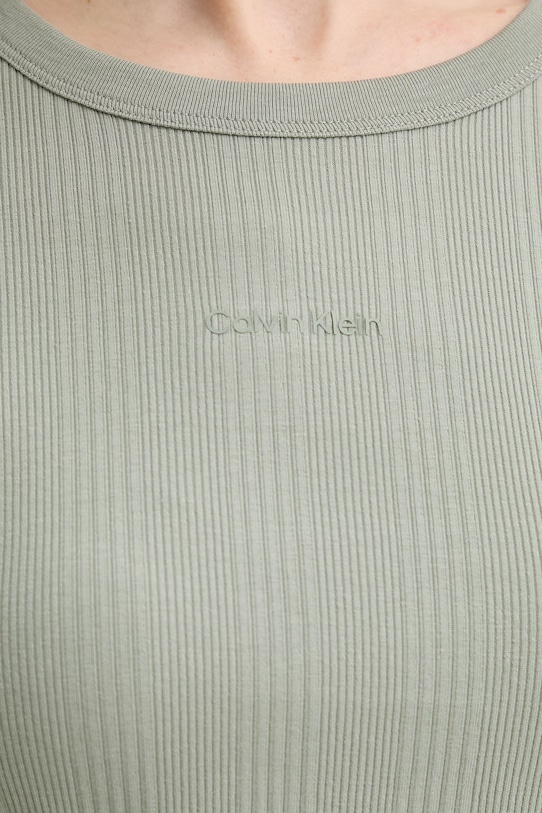 Calvin Klein basic tričko dámske bavlnené s elastanom LV044F211G zelená