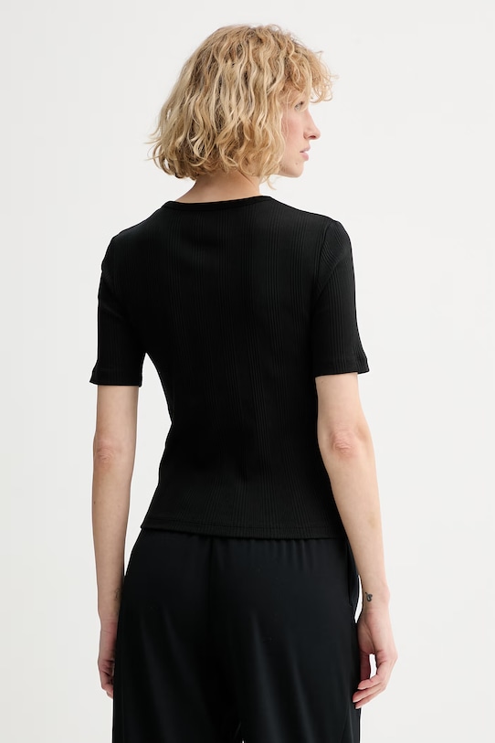 Calvin Klein basic tričko dámske bavlnené s elastanom LV044F211G čierna SS26