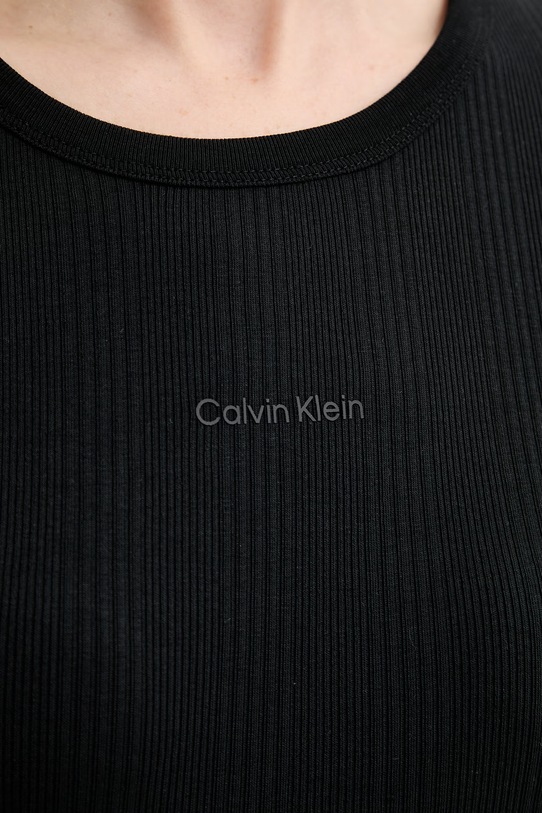 Calvin Klein basic tričko dámske bavlnené s elastanom čierna LV044F211G