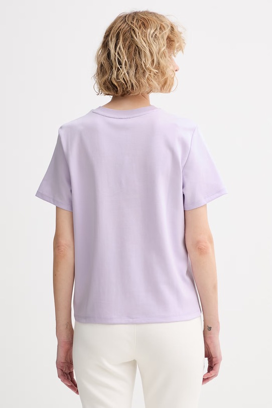 Дрехи Calvin Klein тениска дамска от памук LV044D202G виолетов