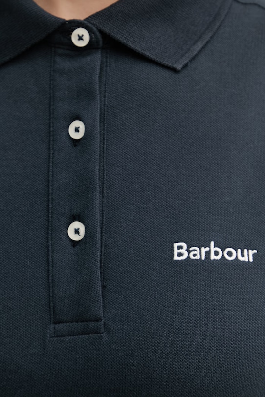 Barbour top damski bawełniany z elastanem Bowford LML0888 granatowy