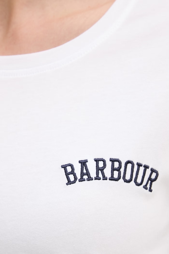 Barbour t-shirt bawełniany LTS0718 biały