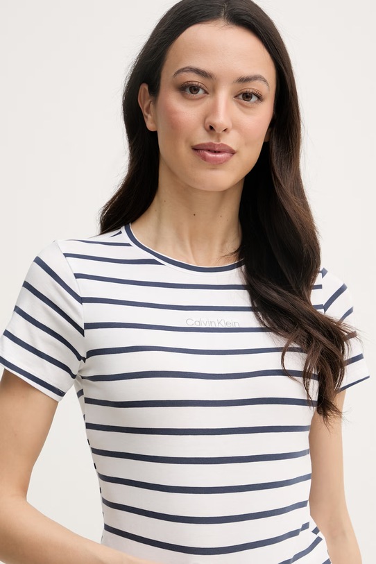 Calvin Klein Underwear majica ženska s pamukom bijela LV00QS7649