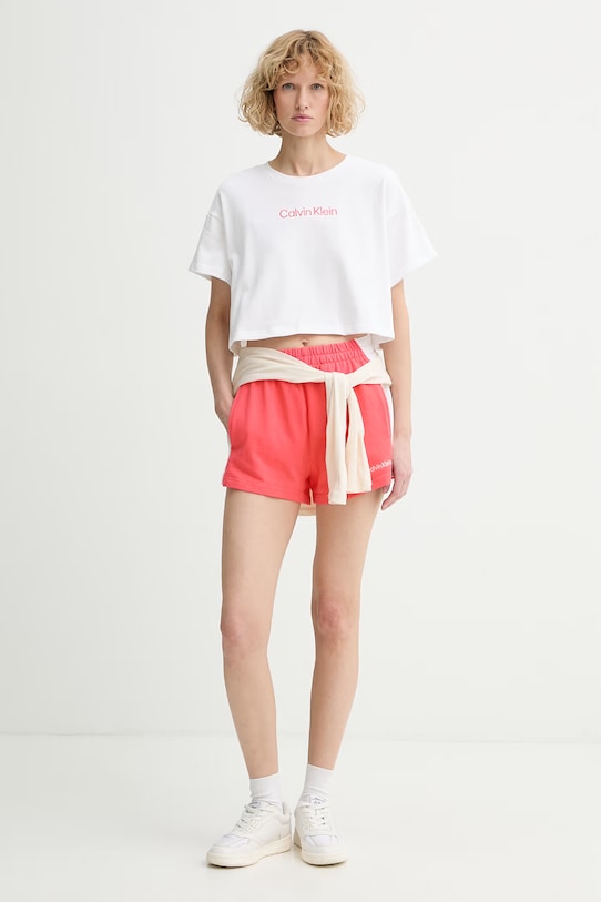 Calvin Klein tricou pentru femei, din bumbac LV00Q61201 alb SS26