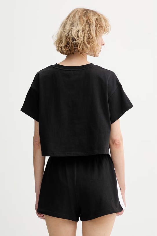 Ρούχα Calvin Klein T-shirt γυναικείο βαμβακερό LV00Q61201 μαύρο