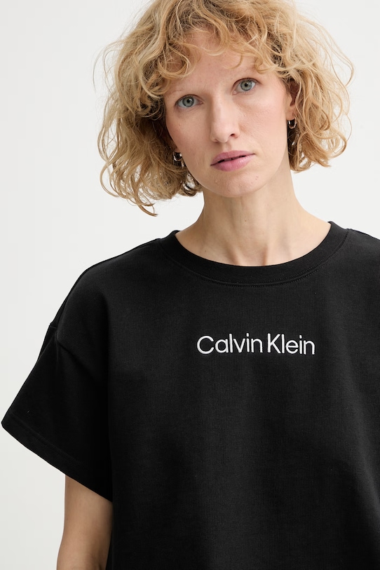 Calvin Klein T-shirt γυναικείο βαμβακερό μαύρο LV00Q61201