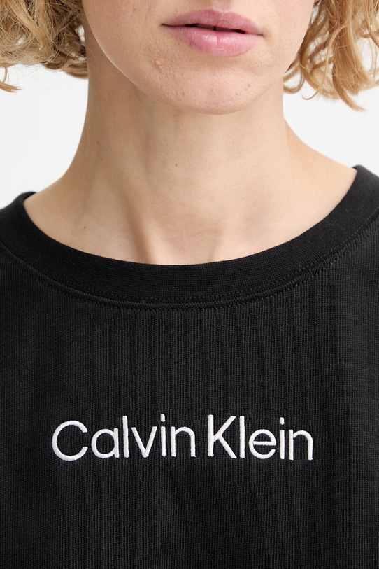 Calvin Klein T-shirt γυναικείο βαμβακερό LV00Q61201 μαύρο