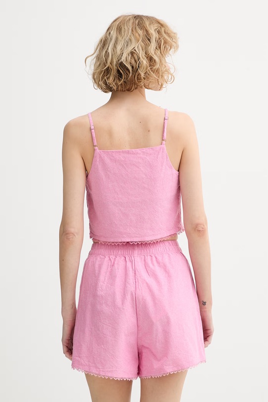 Одяг American Vintage кроп-топ жіночий бавовняний FEO07A рожевий