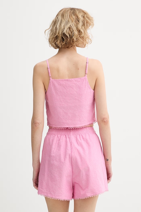 Одяг American Vintage кроп-топ жіночий бавовняний FEO07A рожевий