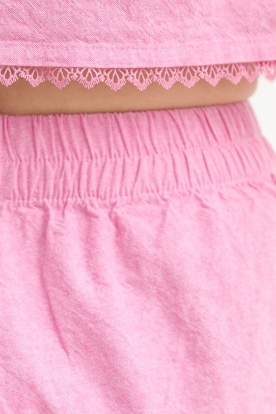 American Vintage кроп-топ жіночий бавовняний FEO07A рожевий