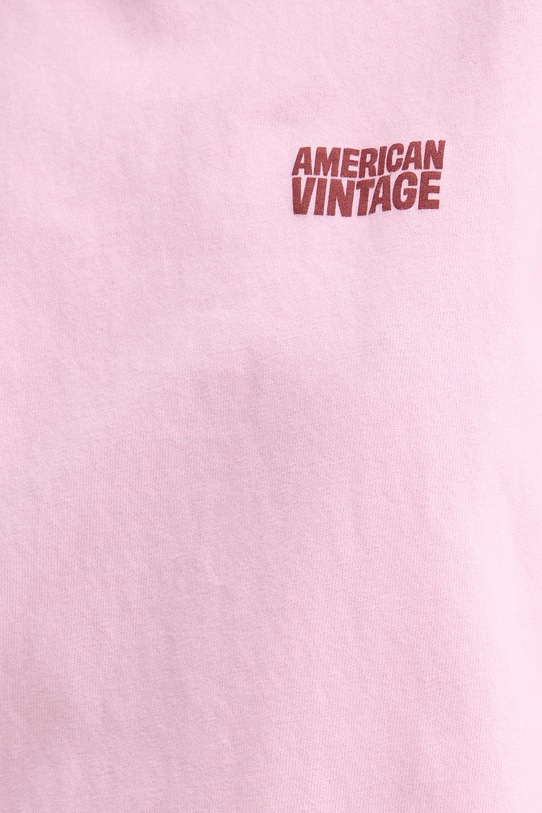 American Vintage t-shirt bawełniany YKO02C różowy