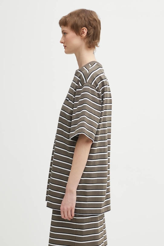 Rotate t-shirt bawełniany 1153182476 zielony SS26