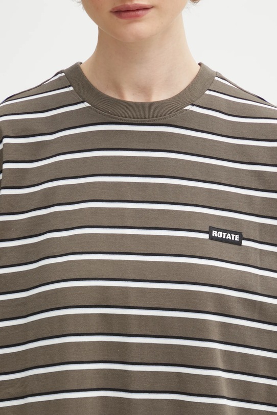 Rotate t-shirt bawełniany zielony 1153182476