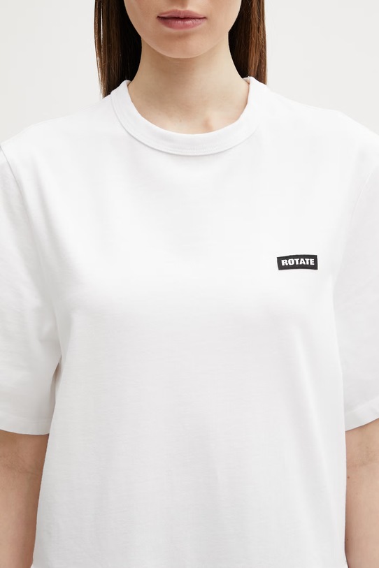Rotate tricou pentru femei, din bumbac alb 115589400