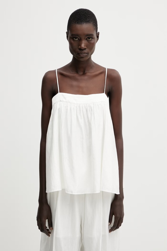 Rotate halenka na ramínka dámská s viskózou hladká bílá 115664400