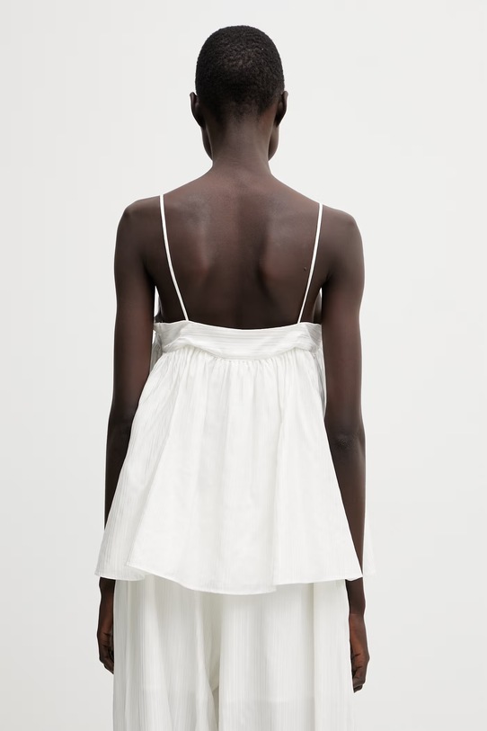 Odzież Rotate bluzka na ramiączkach damska wiskozowa gładka 115664400 biały