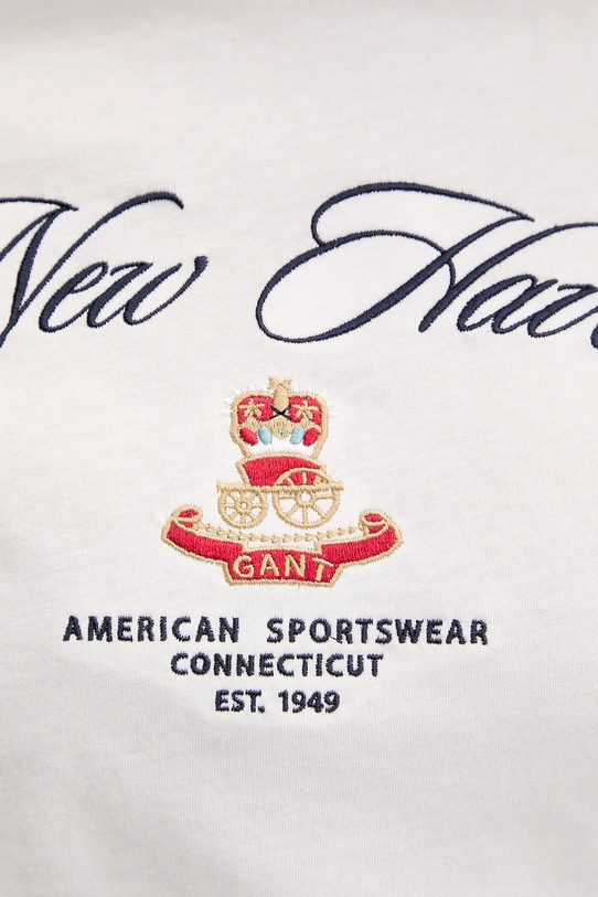 Gant t-shirt bawełniany 4202568 beżowy