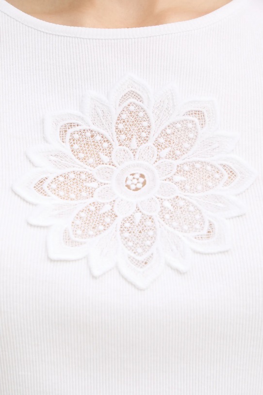 Twinset t-shirt bawełniany 261TP2091 biały