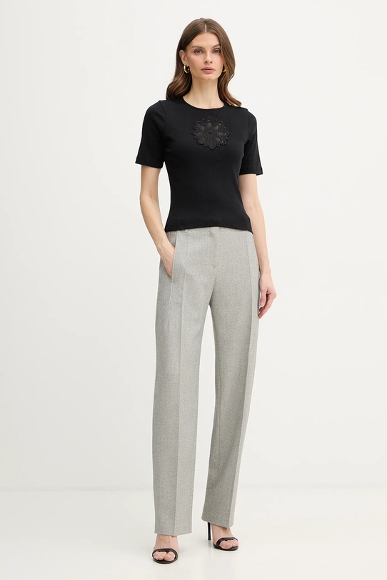 Twinset t-shirt bawełniany 261TP2091 czarny SS26