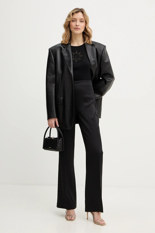 Bavlněný top Twinset 261TP2090 černá SS26