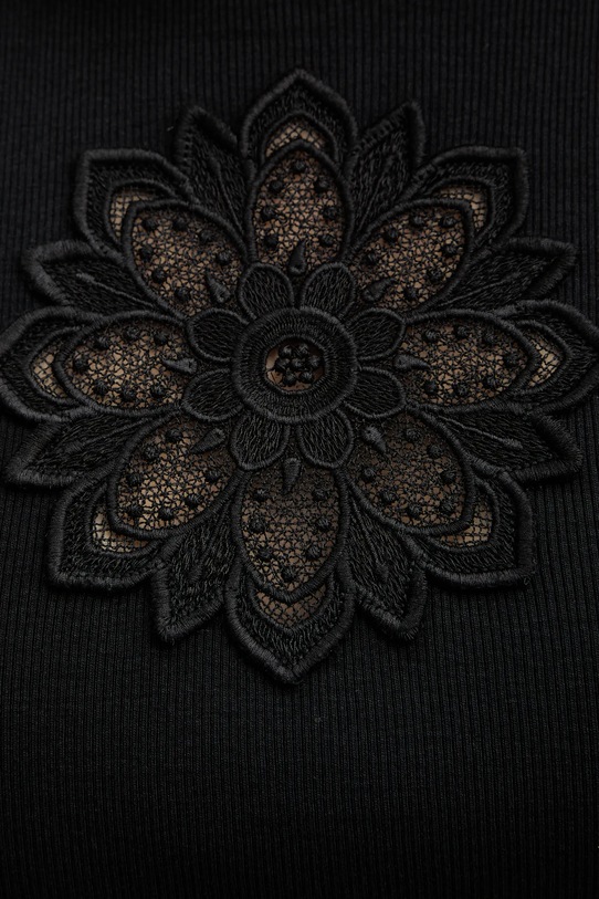 Bavlněný top Twinset 261TP2090 černá