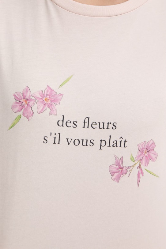 Twinset t-shirt damski bawełniany 261TP2341 różowy